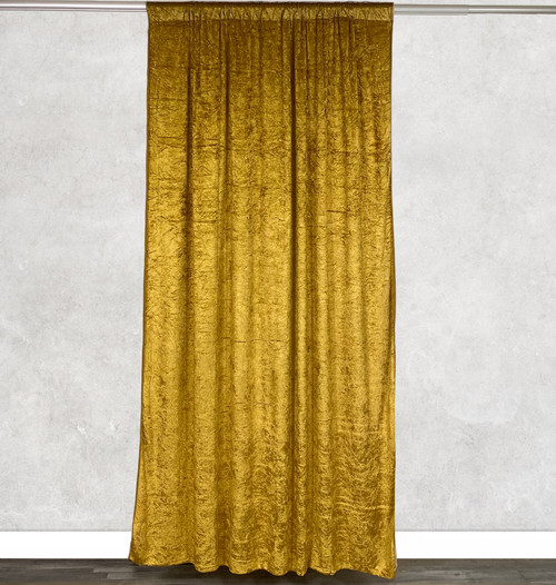 Velvet 8 ft x 60 Inch Drape with 4 Inch Pocket Gold