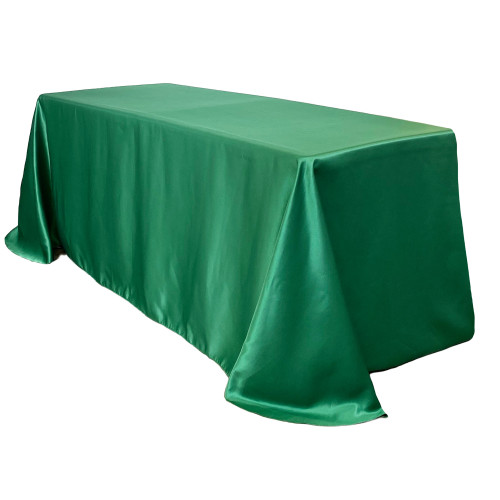 90 x 156 Inch Rectangular L'amour Tablecloth Hunter Green