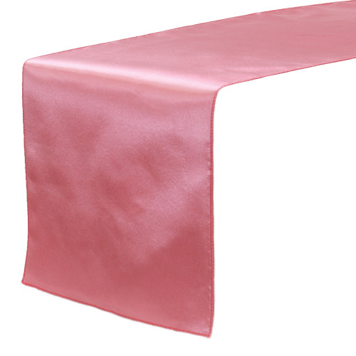 14 x 108 inch Satin Table Runners Coral