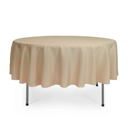 90 inch Round Polyester Tablecloth Champagne