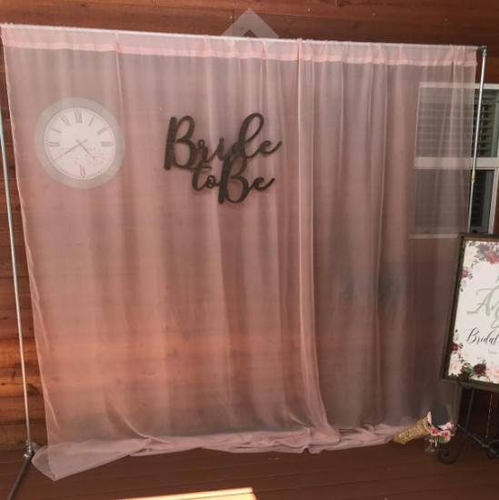 Voile Sheer Drape/Backdrop 14 ft x 116 Inches Blush