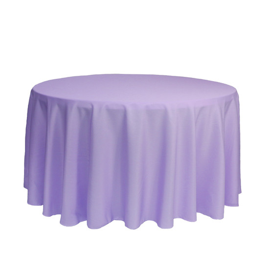 120 Inch Round Polyester Tablecloth Lavender