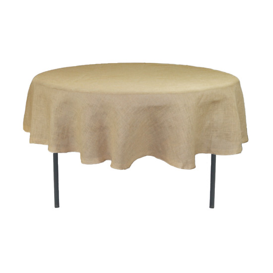 90 Inch Round Burlap Tablecloth 