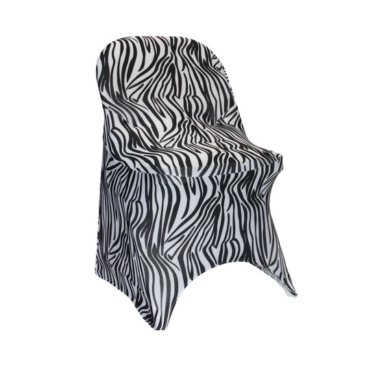 Stretch Spandex Folding Chair Covers Zebra 