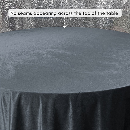 120 Inch Round Royal Velvet Tablecloth Black