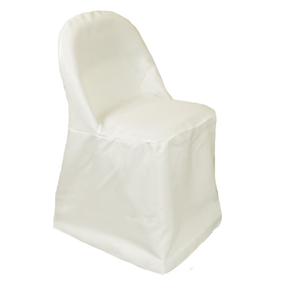 Polyester Folding Chair Cover Ivory Your Chair Covers Inc.