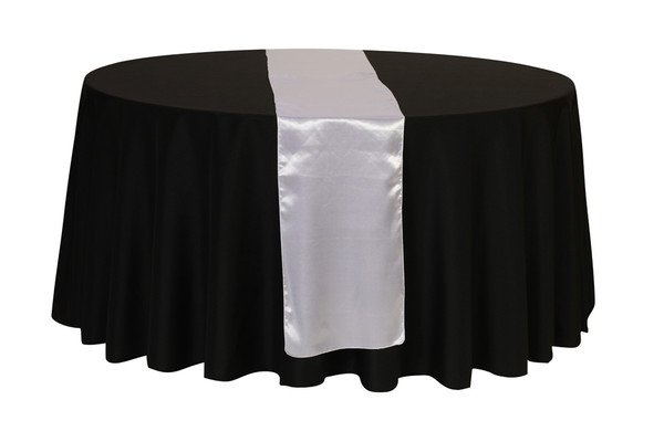 14 x 108 inch Satin Table Runners White