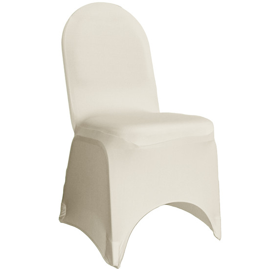 Stretch Spandex Banquet Chair Cover Ivory For Weddings