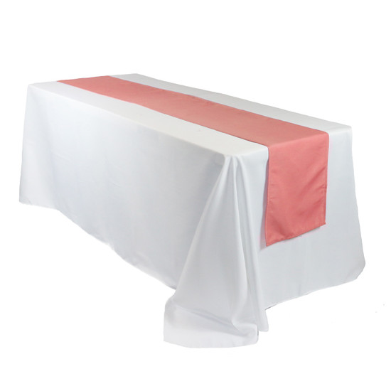 14 x 108 Inch Polyester Table Runner Coral Your Chair Covers Inc.