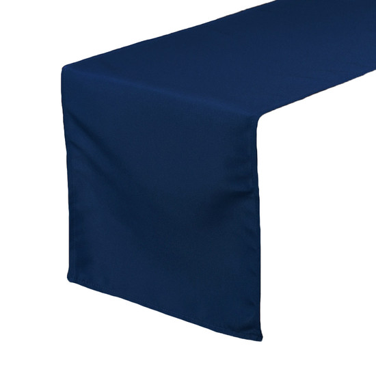 14 x 108 Inch Polyester Table Runner Navy Blue Your Chair Covers Inc.