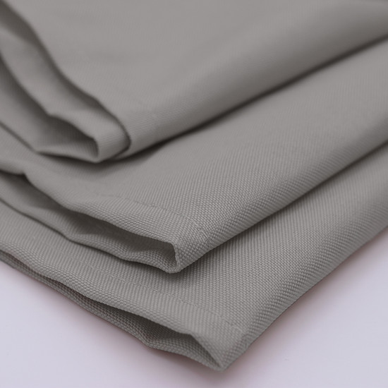 90 x 156 Inch Rectangular Polyester Tablecloth Gray Hem