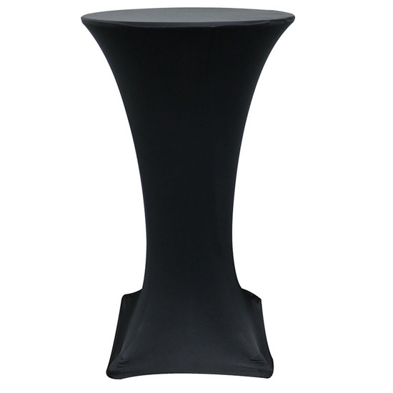 24 Inch Highboy Cocktail Round Stretch Spandex Table Cover Black Your