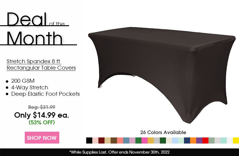 Wholesale Chair Covers, Tablecloths, Spandex Table Covers