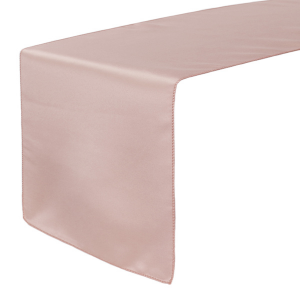 14 x 108 Inch L'amour Satin Table Runner Blush