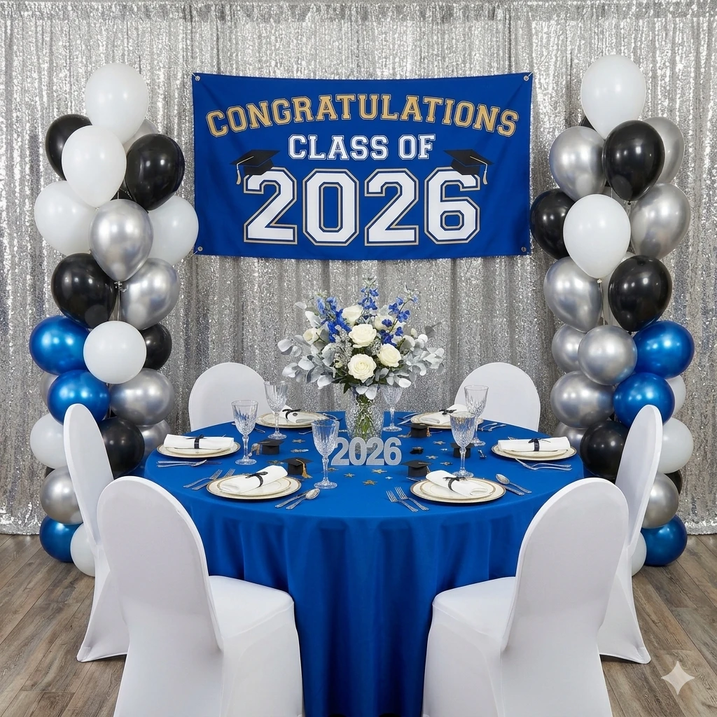 graduation table linen