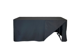 6 ft Fitted Slit Open Back Polyester Rectangular Tablecloth