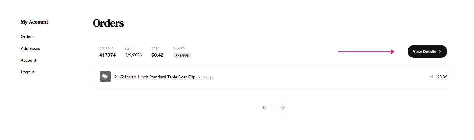 Step 2: Open your order details
