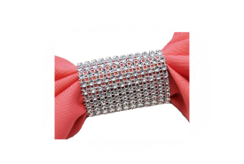 Dazzling Diamond Rhinestone Chair Sash Slip / Napkin Rings 