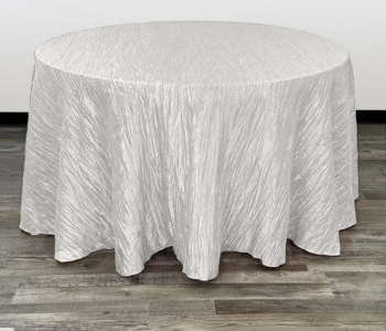 132 Inch Round Crinkle Taffeta Tablecloths