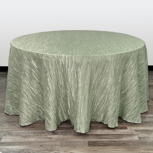 132 Inch Round Crinkle Taffeta Tablecloths