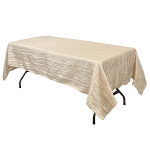 60 x 102 Inch Rectangular Crinkle Taffeta Tablecloth 