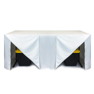 8 ft Fitted Slit Open Back Polyester Rectangular Tablecloths