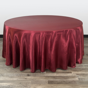 132 Inch Round Satin Tablecloths