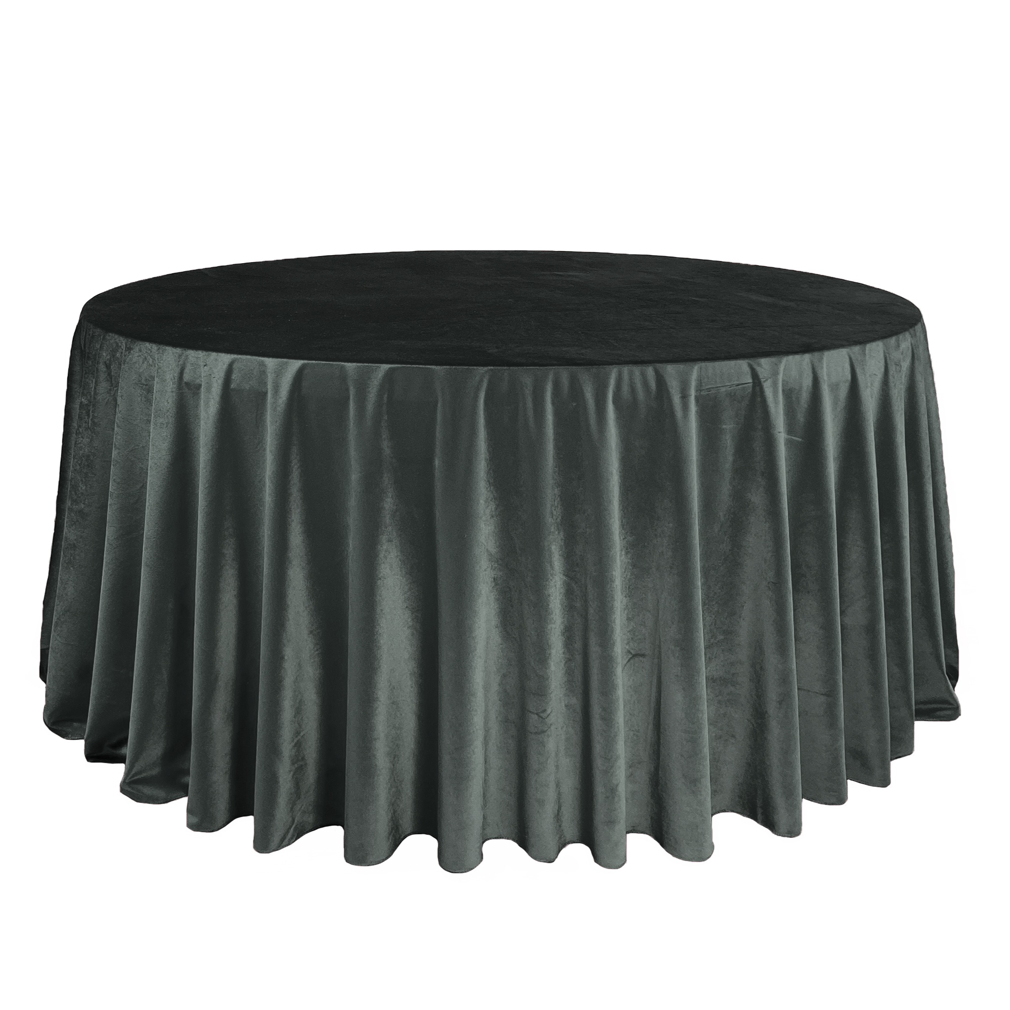 Satin 132 Round Tablecloth - Black