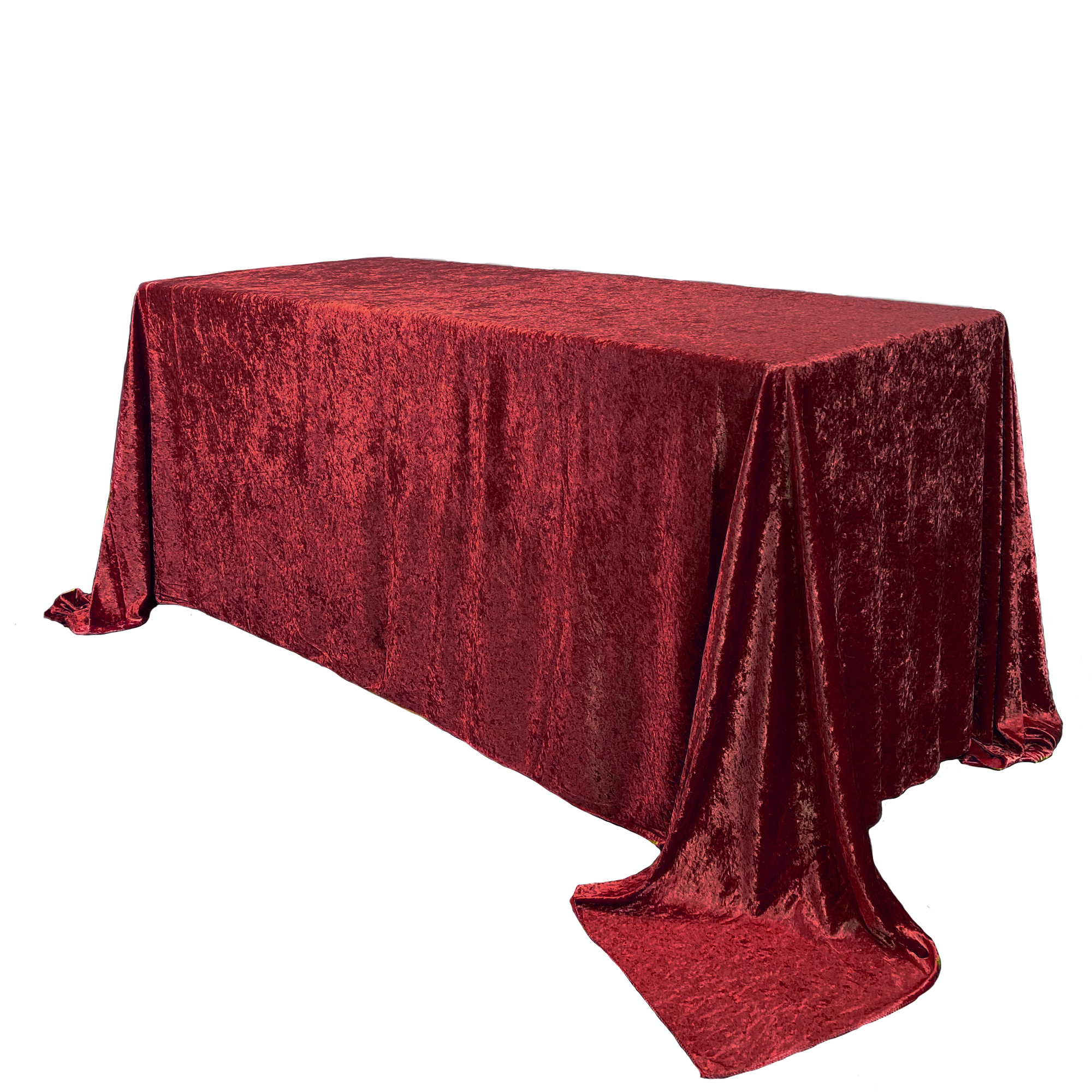 RCZ Décor Elegant Square Table Cloth - Made with Fine Crushed-velvet Material, Beautiful Burgundy Tablecloth with Durable Seams - 54 x 54