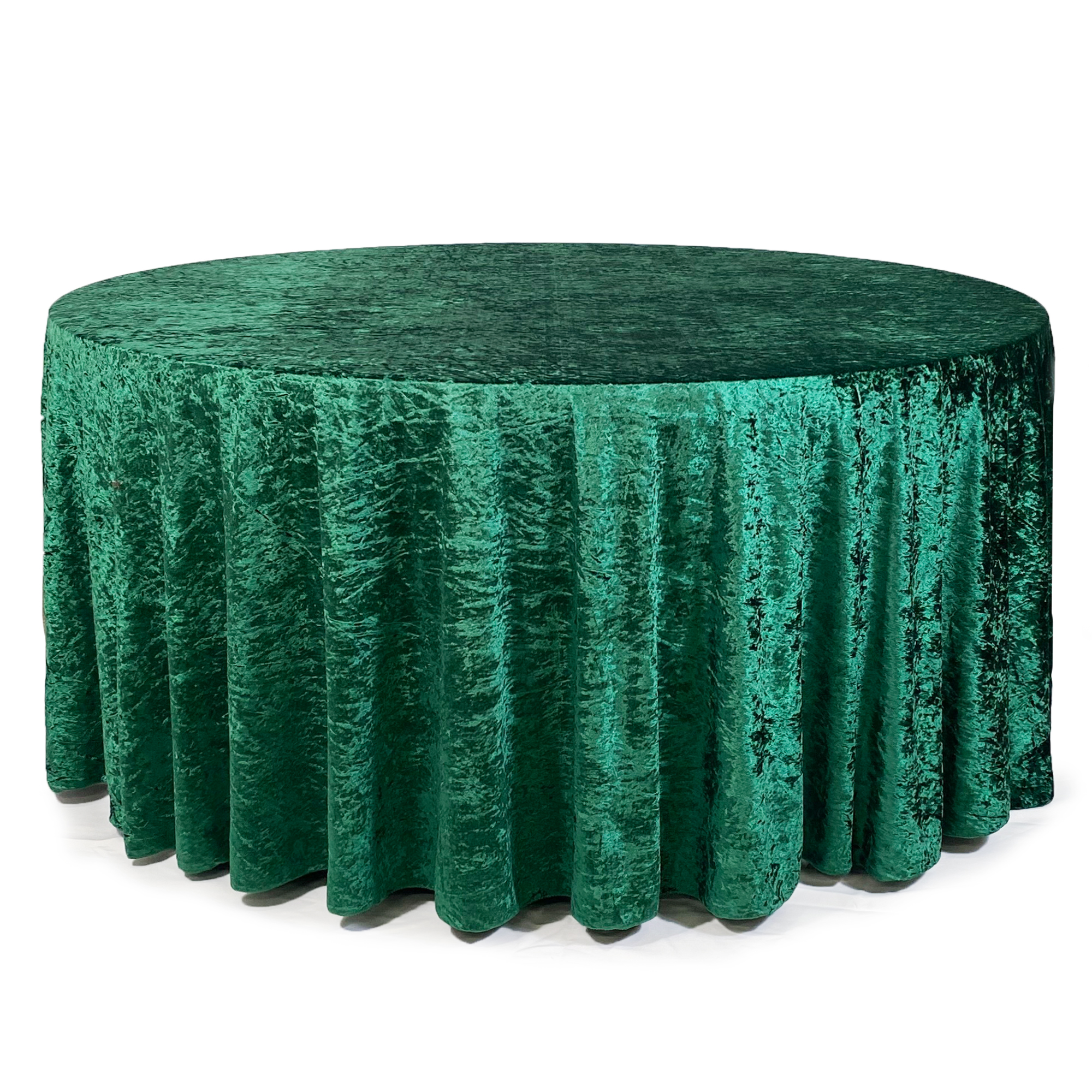 LV Designs 132” Round Table Linens in Green Fern (6)