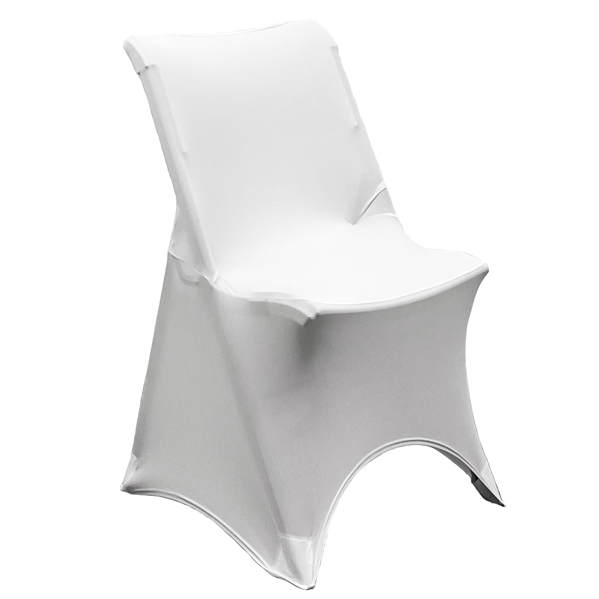 Richland White Spandex Folding Chair Cover Set of 10