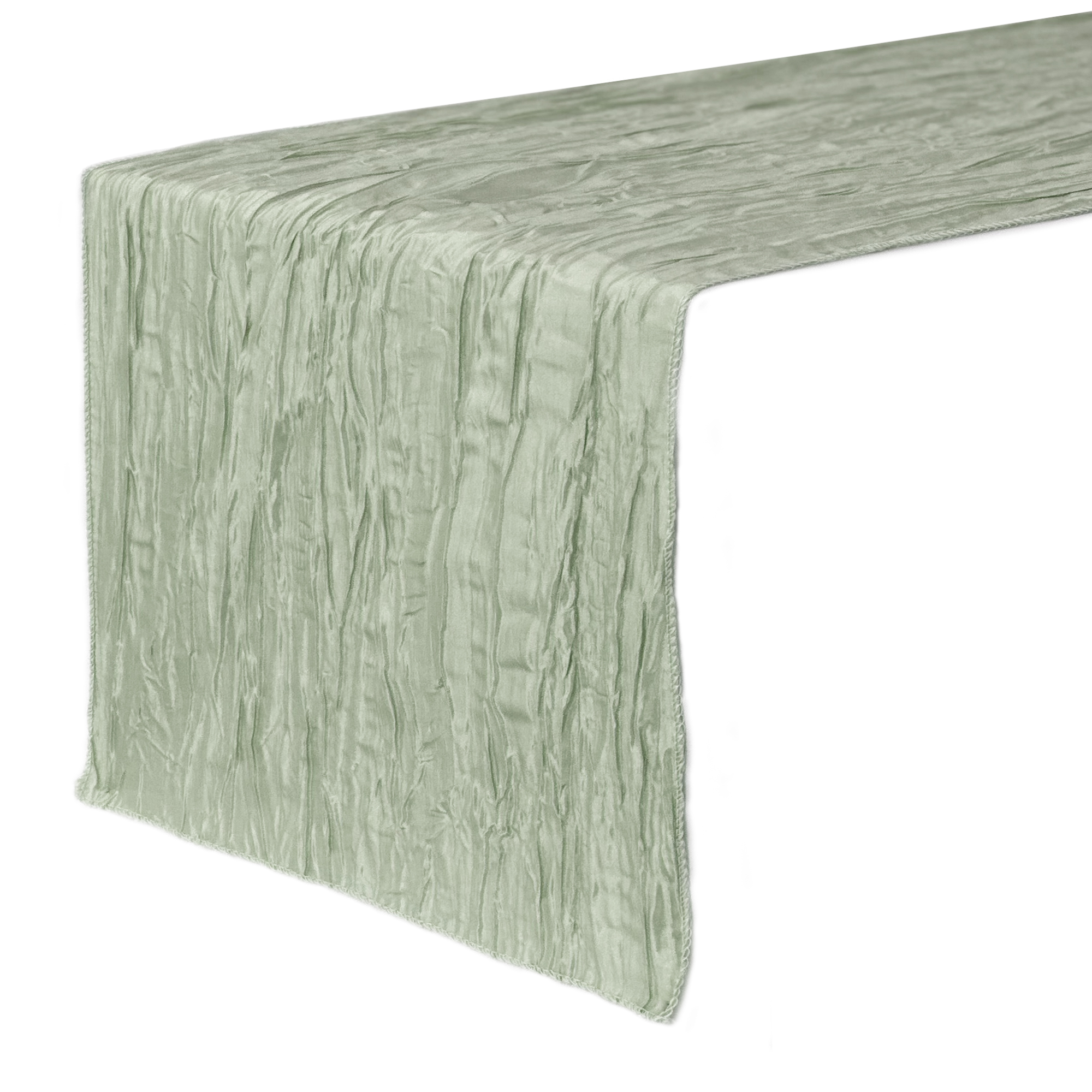 Moss Green Crushed Crinkle Taffeta Table Runners