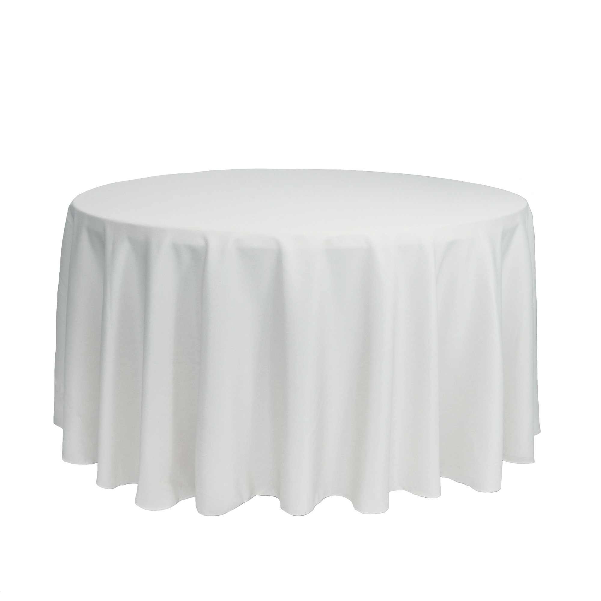 Your Chair Covers - 120 inch Round Polyester Tablecloth White