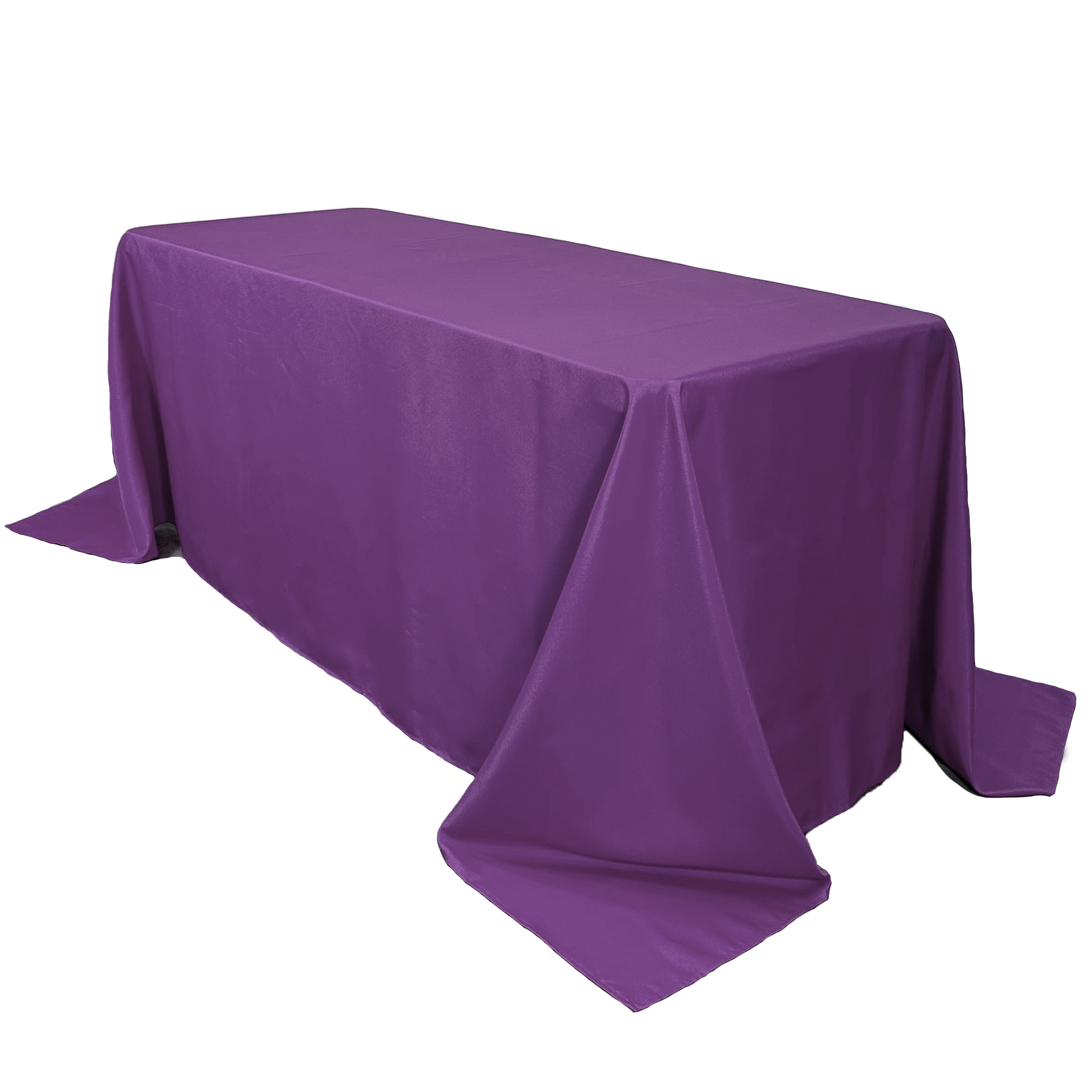 Your Chair Covers 90 x 132 Inch Rectangular Polyester Tablecloth Purple