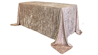 90 x 132 inch Crushed Velvet Tablecloths