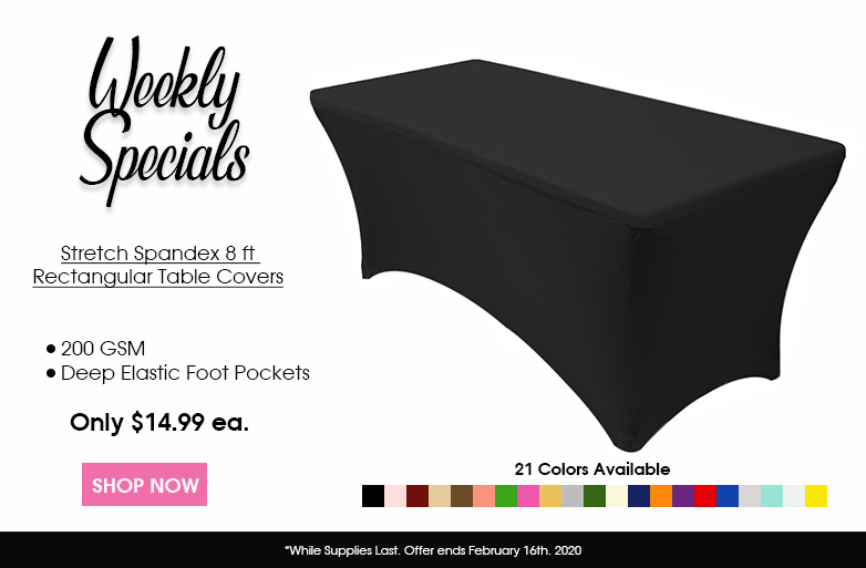 Wholesale Chair Covers, Tablecloths, Spandex Table Covers