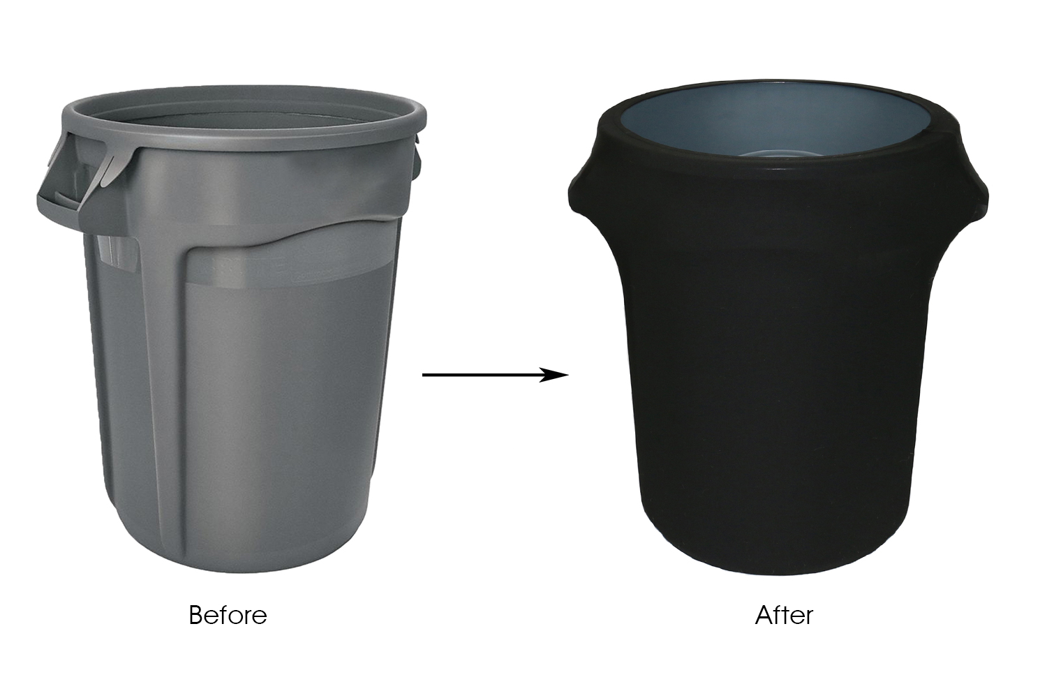 Spandex 7 Gallon Office Trash Can Cover in Black