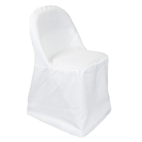 Polyester Folding Chair Cover White Your Chair Covers Inc.