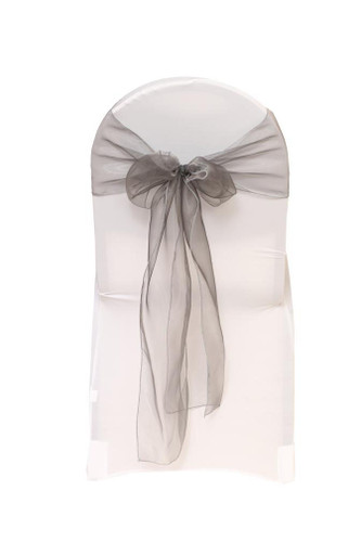 Plum Organza Chair Sash  Affordable Elegance Inc.