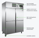 SUF1000 TROPICAL Thermaster 4 x Half door SS Freezer
