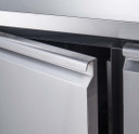 FED-X XTHP2100SALGC 282L 2 Door Stainless Steel Saladette Prep Fridge with Glass Canopy
