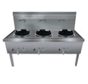 Gasmax Stainless Steel Waterless Nature Gas Triple Wok Gasmax Stainless Steel Waterless Nature Gas Triple Wok