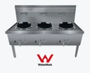 Gasmax WW-3N Commercial Stainless Steel Waterless Natural Gas Triple Wok Range (1800mm Wide)