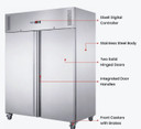 FED-X S/S Two Full Door Upright Freezer - XURF1200SFV