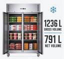 FED-X S/S Two Full Door Upright Freezer - XURF1200SFV