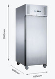 FED-X S/S Single Door Upright Freezer - XURF600SFV