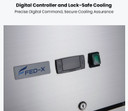 FED-X S/S Two Full Glass Door Upright Freezer - XURF1410G2V