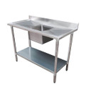 Modular System Single Sink Bench Centre 1500x600x900mm Modular System Single Sink Bench Centre 1500x600x900mm