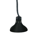 Pull down heat lamp black 290mm Round HYWCL14