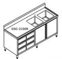 DSC-2100R-H Kitchen Tidy Cabinet with Double Right Sinks DSC-2100R-H Kitchen Tidy Cabinet with Double Right Sinks